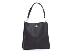 COACH コーチ ショルダーバッグ モリー バケット CA561 ブラウン ブラック PVC レザー レディース シグネチャー ゴールド金具