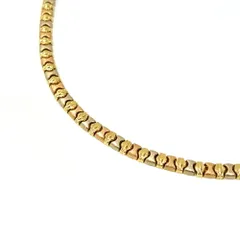 【栄】デザインネックレス K18 約35.2g 約全長42cm ジュエリー イエロー/ホワイト/ピンクゴールド