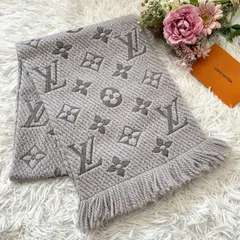 ヴィトン　エシャルプロゴマニア　マフラー　ライトグレー　ユニセックス　モノグラム