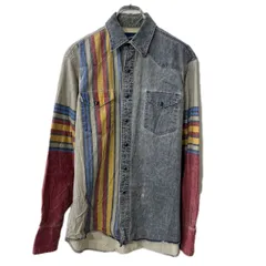Wrangler 長袖 ウエスタンシャツ L～ ブルー系 グレー系 マルチカラー ラングラー ストライプ スナップボタン デニム 春物 a712-5502