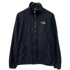 THE NORTH FACE フリースジャケット M レディース ブラック ザノースフェイス ジップアップ 刺繍ワンポイント アウトドア 秋物 a712-5587