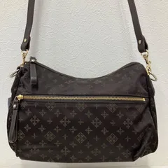 7113　russet　ラシット　ショルダーバッグ　 斜めがけ　モノグラム　総柄　ブラウン系　 茶系　ナイロン　レザー　レディース