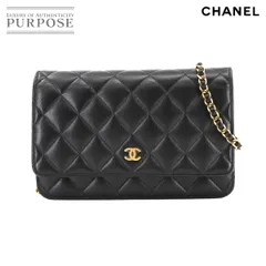 未使用 展示品 シャネル CHANEL マトラッセ クラシック チェーン ウォレット 長財布 ラムスキン ブラック AP0250 ゴールド 金具 90294284