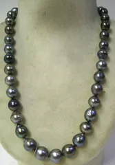 黒真珠ネックレス ブラック パール 黒蝶真珠 バロック 大粒の9mm～13mm