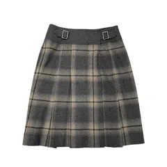 ☆EM1224 MaxMara マックスマーラ チェック柄スカート ツイードスカート ひざ丈スカート 36サイズ