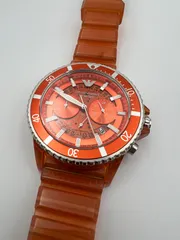 ◾️EMPORIO ARMANI エンポリオアルマーニ クロノグラフ オレンジ AR-11535