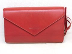 BALENCIAGA パイピング ブラウン レザー 長財布 - メルカリ