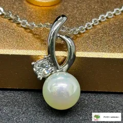 ☆ ひとつぶ パール 8mm ネックレス ロジウム 日本製 高品質 磨き貝  40cm 上品 エレガント 結婚式 パーティ フォーマル 普段使い オフィス 大人可愛い ギフト プレゼント 人気 Juno Premium //P-27-NS