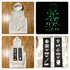A bathing ape Silver Camo パーカーベスト XL - メルカリ