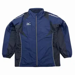 ミズノ ナイロンジャケット メンズ M ダークネイビー ウィンドブレーカー 濃紺 ブレスサーモ裏地 