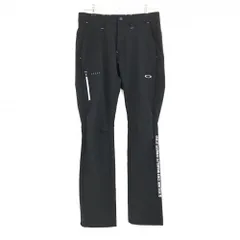 【美品】オークリー パンツ 黒 ロゴグレー ティー装着可 メンズ 31 ゴルフウェア Oakley