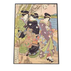 【A4サイズ（約21x30cm）】【bn-poster-920】歌舞伎 和柄 浮世絵 江戸 アートプリント ポスター フレーム付き インテリア アート モダン お洒落 ヴィンテージ レトロ 古紙 縦