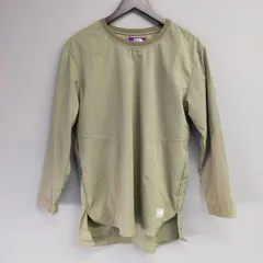 M12006 【THE NORTH FACE】 ノースフェイス パープルレーベル Ｍ メンズ シアサッカー 長袖 ストレッチ カットソー カーキ アウトドア