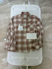 WOOYOUNGMI 25fw ベージュ グラデーション CHECK シャツ 出品