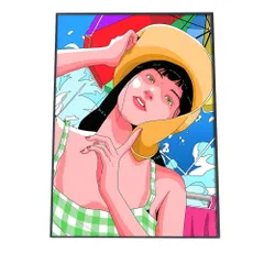 【B4サイズ（約25x36cm）】【chao-poster-7】CHAO! ポスター イラストレーターインテリア 人気イラストレーター CHAO! オリジナルインテリア フォト イラスト レトロ 可愛い 絵 絵画 小さい 縦