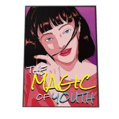 【B3サイズ（約36x51cm）】【chao-poster-8】CHAO! ポスター イラストレーターインテリア 人気イラストレーター CHAO! オリジナルインテリア フォト イラスト レトロ 可愛い 絵 絵画 小さい 縦