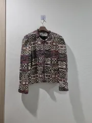 ザラ ツイード ジップアップ ジャカード ジャケット 新品