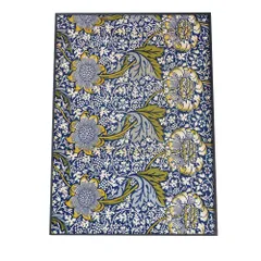 【A3サイズ（約30×42cm）】【fg-poster-1027】アートプリント ポスター インテリア フォト モダン 花 ひまわり フラワー 植物 青 絵画 カラフル アーティスティック 模様 柄 パターン バロック