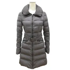 ZM1667 ZARA WOMAN ザラウーマン ベルト付きダウンコート グレー系 サイズS グレーダックダウン 収納式フード