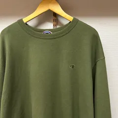 古着 2XL champion チャンピオン スウェット 長袖 緑 グリーン