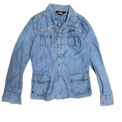 【一点物】】DIESEL ディーゼル トップス シャツ 長袖 ブルーSサイズ B18