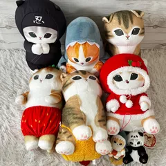 mofusand モフサンド ぬいぐるみ 8点セット タグあり多数 サメにゃん フルーツにゃん えびにゃん 8