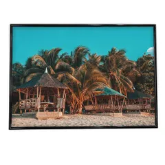 【A3サイズ(約30×42cm)】【fg-poster-252】アートプリント ポスター インテリア フォト モダン お洒落 マリン 波 サーフ 浜辺 海 空 ビーチ 夏 海岸 リゾート アジアン バリ インドネシア 横