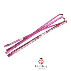 藤井大丸　帯締め　本革　正絹　2本セット　ピンク　レッド