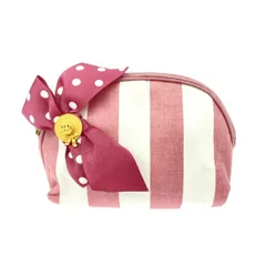 Christian Dior クリスチャンディオール コスメポーチ  リボン/ストライプ/ナイロン ノベルティ/ヴィンテージ   ピンク レディース / 240001176725