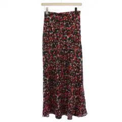 B&Y ユナイテッドアローズ BEAUTY&YOUTH ビューティー&ユース アートフラワープリントマキシスカート ロング S 黒 赤 1624-139-3567-3330 /BM