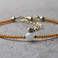 高品質 ミャンマー産本翡翠6mm / カーネリアン2mm 天然石アクセサリー お守り パワーストーン ブレスレット　- suzukaze22