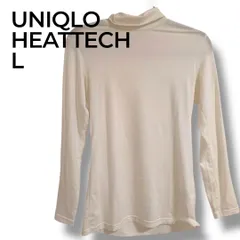a1351 ユニクロ ヒートテック タートルネックT (長袖・アイボリー/白系) Lサイズ