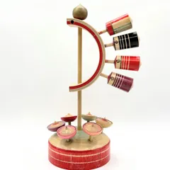 希少 江戸独楽 手撚り独楽 こいのぼり 伝統工芸 木製玩具 こどもの日 縁起物 当時物 アンティーク 置物 オブジェ 【中古】【送料無料】