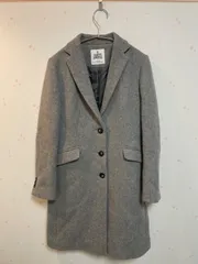 UNITED ARROWS green label relaxing HAMILTON LAMBSWOOL ウールコート グレー 日本サイズM〜L相当