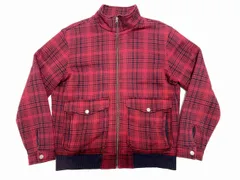トミー ヒルフィガー ボア裏地 チェック柄ジャケット S 赤×黒 USA古着 ブルゾン