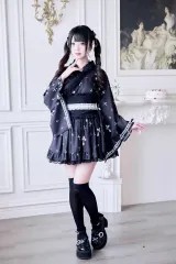 Nogenki ノゲンキ 浴衣 トップス ブラック 量産型 地雷系 ゴスロリ 卒業写真