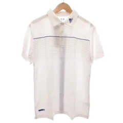 アディダス adidas タグ付き 半袖ポロシャツ ゴルフウェア ドット柄 0 白 ホワイト /YJ ■ECT