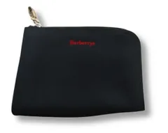 □バーバリーズ Burberrys L字ファスナー メイク化粧ポーチ□ コスメポーチ ミニポーチ 小物入れ 黒 ブラック ノバチェック ■管理番号L29587YER-251207-50（198）