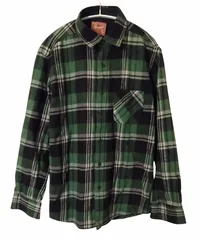 【中古／メンズ服】ユニクロ  フランネルチェックシャツ  緑✕黒  Mサイズ