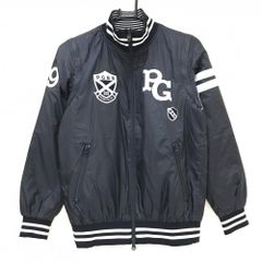 美品 パーリーゲイツ 中綿ブルゾン 1 蓄熱ネイビー ワッペン ゴルフ