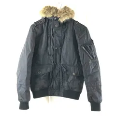 ディーゼル DIESEL ブルゾン ライダース ロゴボタン ファー付き ブラック Mサイズ 954157