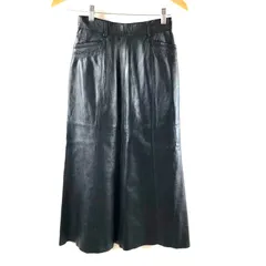 バレンザスポーツ Valenza Sports スカート ラムレザースカート 裏地付き ロング 羊革 黒 38サイズ 979559