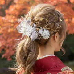 再販♥ 前撮り 成人式髪飾り  結婚式 ドライフラワー 髪飾り