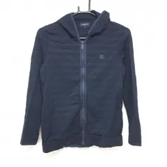 【超美品】バーバリーゴルフ ジップパーカー ネイビー ボーダー ブルゾン レディース 2(M) ゴルフウェア BURBERRY GOLF