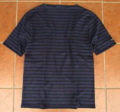 【ＳＡＬＥ】セントジェームス！1889年フランスで創業！厚手素材の半袖版（代理店企画商品）半袖バスクシャツ！SAINT JAMES「セントジェームス」（FRANCE）ウエッソン・ボーダー（ブラック×ネイビー）