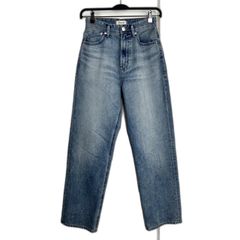 MOUSSY HONDA DENIM WIDE BAGGY 1 ブルー／青 マウジー ホンダ ロゴ