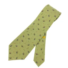 BVLGARI ブルガリ ネクタイ  総柄/シルク セッテピエゲ  シルク100％ ライトグリーン メンズ / 240001176972