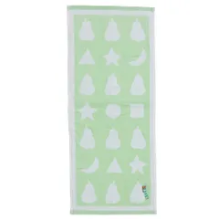 【メール便】はらぺこあおむし フェイスタオル プリントロングタオル シェイプ GREEN エリックカール 林タオル 新生活雑貨 絵本キャラクター グッズ 