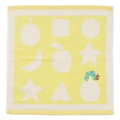 【メール便】はらぺこあおむし ハンドタオル プリントウォッシュタオル シェイプ YELLOW エリックカール 林タオル 汗拭きタオル 絵本キャラクター グッズ 