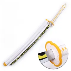 鬼滅の刃 日輪刀 我妻善逸 コスプレ道具 モチーフ武器 cospaly 装備品 剣 道具 コスプレ用 学園祭 撮影 誕生日プレゼント104cm